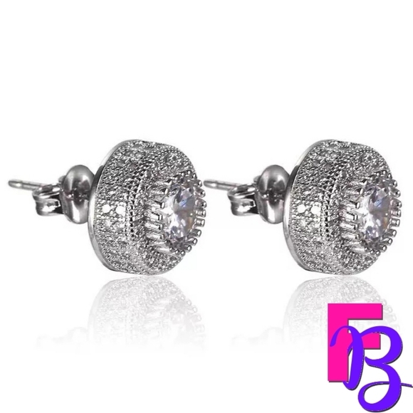 *NEW!* LARGE Mens 14k Iced Earrings - Picture 12 of 16